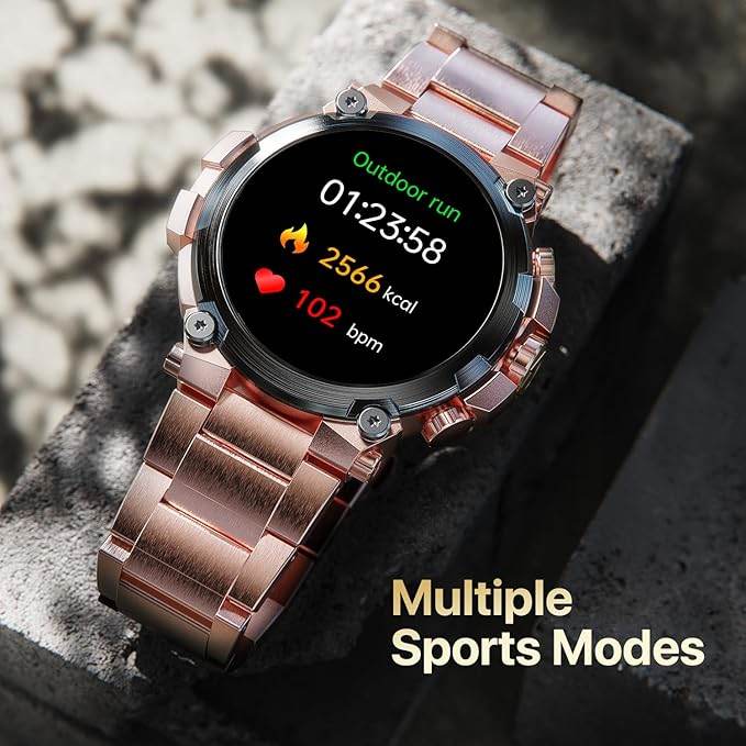 Fire-Boltt Dominian 36.3mm (1.43 inch) AMOLED Display, IP67, Weather Updates (Twilight Copper) - Rajputtrade