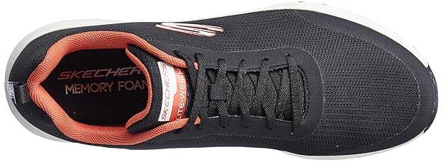 Skechers Men's Terrenex Sneaker - BLACK/ORANGE - Rajputtrade