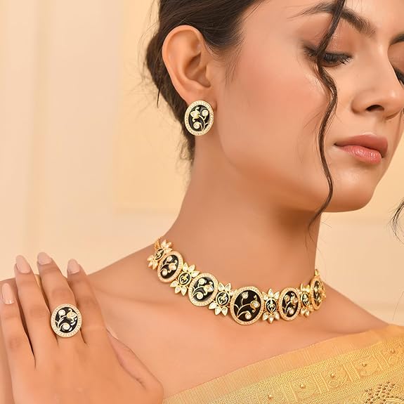 Pashmina Nyasia Choker Set | Necklace Sets For Women - Rajputtrade