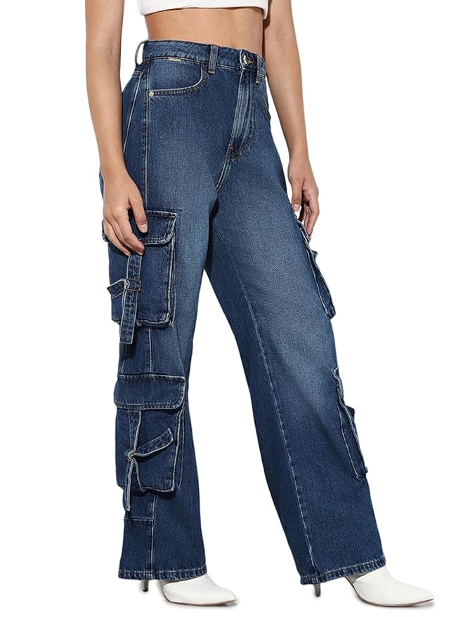 Women's Regular Jeans, Dark Blue Denim (Size 30) - Rajputtrade