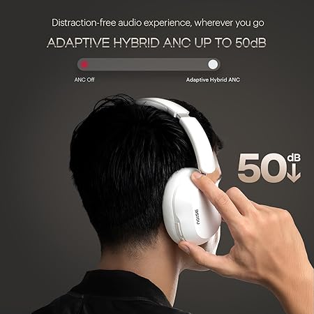 Noise Newly Launched Airwave Max 5 Wireless On Ear Headphones with Adaptive Hybrid ANC (up to 50dB), HFA Tech, 80H Playtime - Rajputtrade