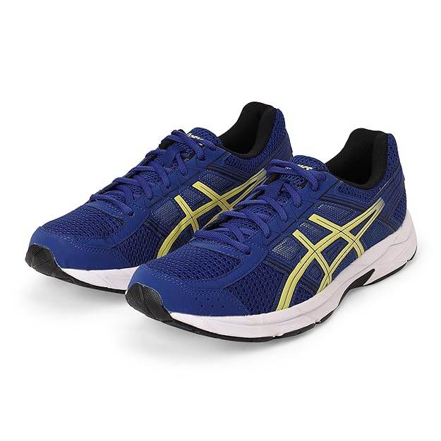 ASICS Men's Gel-Contend 4B+ Running Shoes (Blue, Yellow) - Rajputtrade