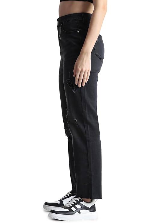 Women's Regular Jeans, Black (Size 29) - Rajputtrade