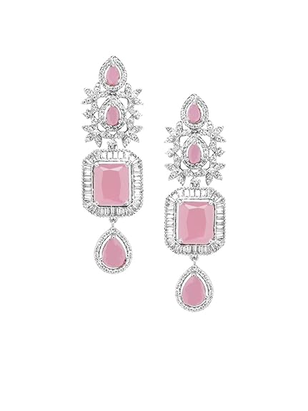 Rose Gold Plated Handcrafted Artificial Jewelry Set- Earrings For Women and Girls - Rajputtrade