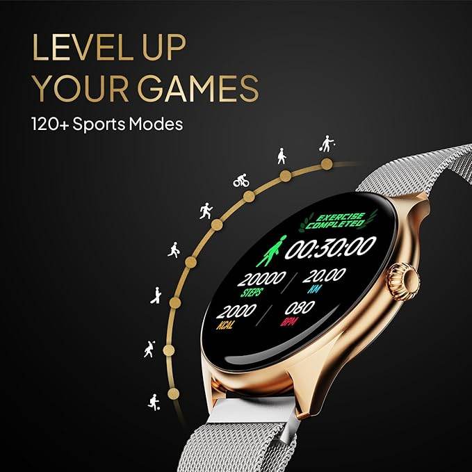 Fire-Boltt Phoenix Ultra Smart Watch 1.39 inch Bluetooth Calling, Metal Body with 120+ Sports Modes, SpO2 (Gunmetal Grey) - Rajputtrade