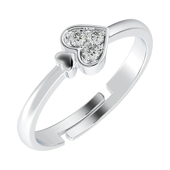 Pure Real 925 Sterling Silver Adjustable Ring Band | Multiple Design Options | Gift for Women and Girls - Rajputtrade