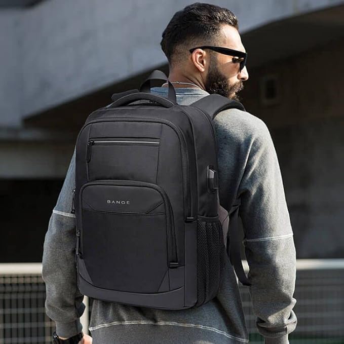 Red Lemon Swiss Cut Design 15.6" Laptop Backpack for Men and Women, Stylish 26L Capacity, USB Charging Port, Anti-Theft Pocket & Accessories Organizer - Rajputtrade