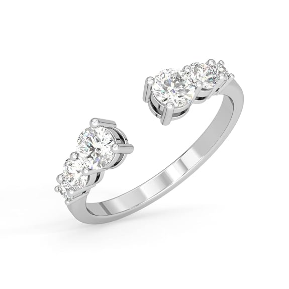 Pure 925 Sterling Silver Minimal Office wear Finger Ring with Adjustable Band | Gift for Women Girls Wife Girlfriend | Multiple Design Options - Rajputtrade