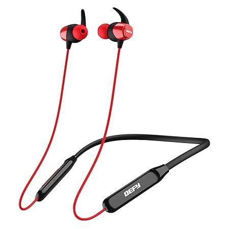 Defy Fuzionx Pro with 16 Hours Playback, Fast Charge, Low Latency, Enc Noise Cancellation, Bt V5,2(Martian Red) - in Ear - Rajputtrade