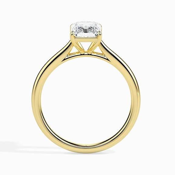 925 Sterling Silver Octagon Moissanite Solitaire Ring for Women | Engagement and Wedding Ring for Her | - Rajputtrade