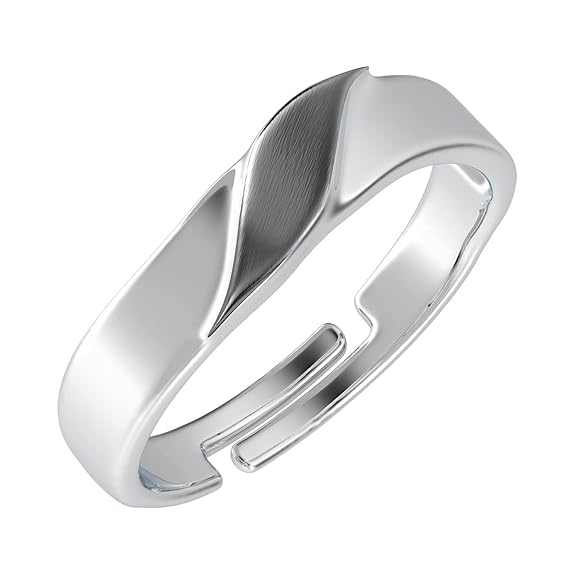 Pure Real 925 Sterling Silver Adjustable Ring Band | Multiple Design Options | Gift for Women and Girls - Rajputtrade