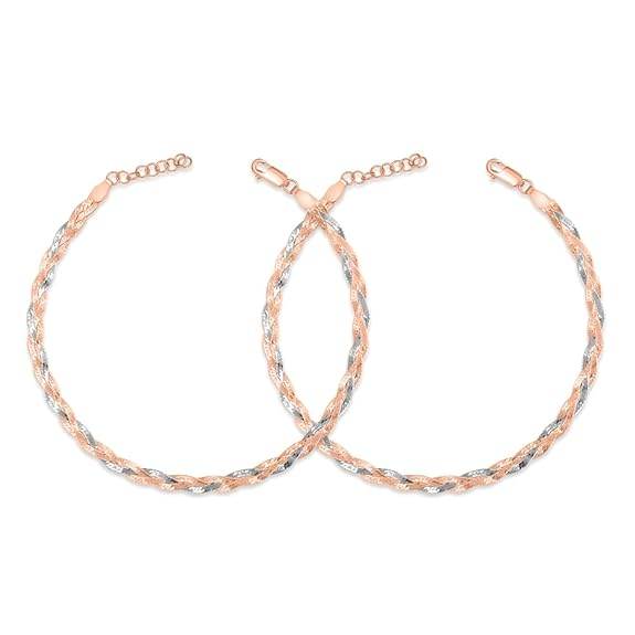 925 Sterling Silver Classy Anklet Pair for Women | Gift for Women & Girls | - Rajputtrade