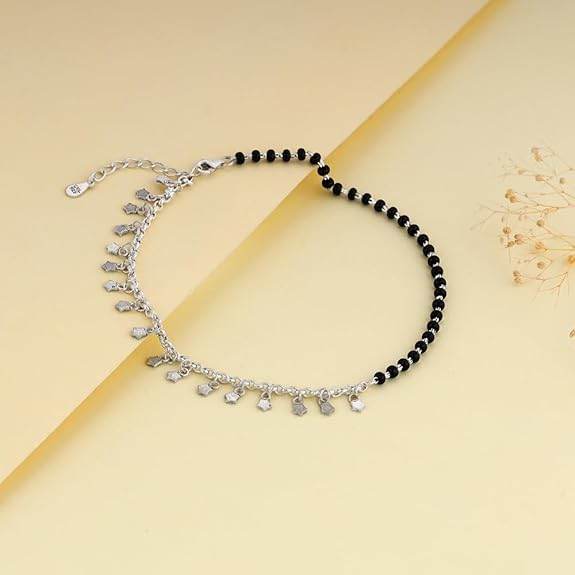 925 Silver Unique Vibe Anklet,single | Gifts for Women and Girls | - Rajputtrade