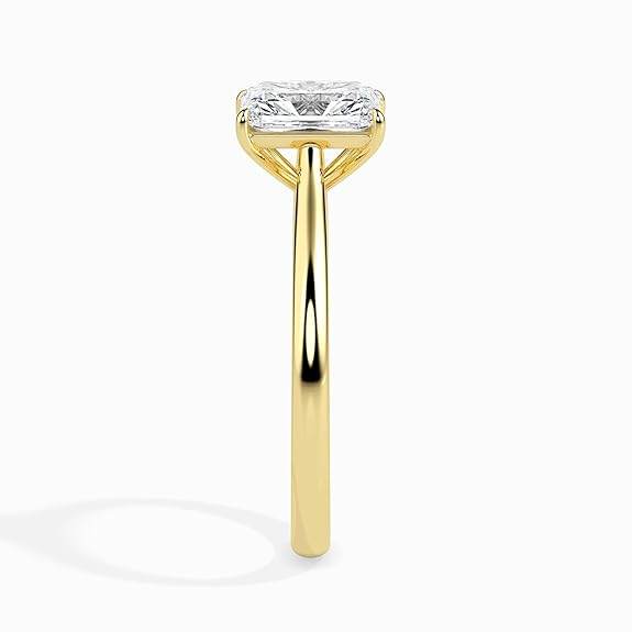 925 Sterling Silver Octagon Moissanite Solitaire Ring for Women | Engagement and Wedding Ring for Her | - Rajputtrade