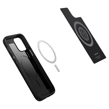 Spigen Mag Armor Back Cover Case Compatible with iPhone 12 Pro/12 (TPU | Matte Black)