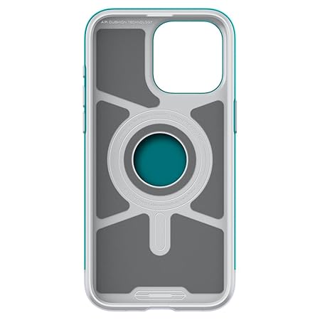 Spigen Classic C1 MagFit Back Cover Case Compatible with iPhone 15 Pro Max (TPU + Poly Carbonate | Bondi Blue)