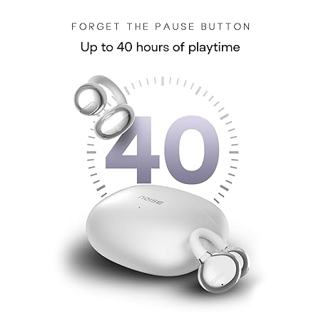 Noise Newly Launched Air Clips Wireless Open Ear Earbuds,Up-to 40H Playtime, Dual Device Pairing, Quad Mic with ENC,12mm Driver,BTv5.4 - Rajputtrade