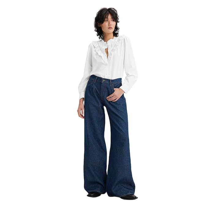 Women's Loose Jeans, Navy (Size 34) - Rajputtrade