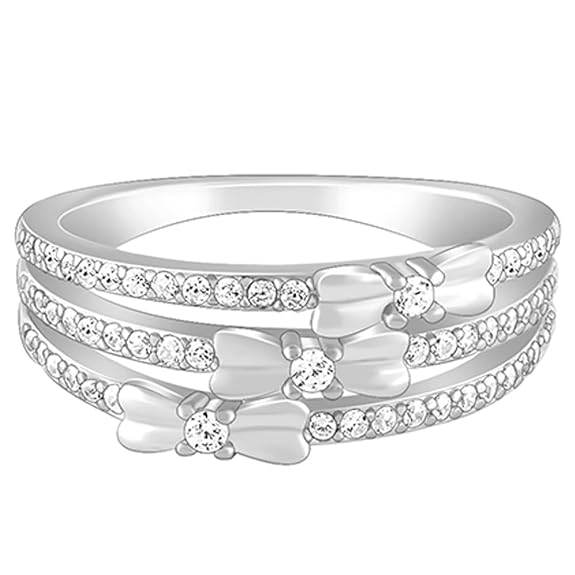 925 Silver Layered Ring Rose Gold 18k Gold Plated Rings | Stacking Ring | Statement Ring | Gifts for Women & Girls - Rajputtrade