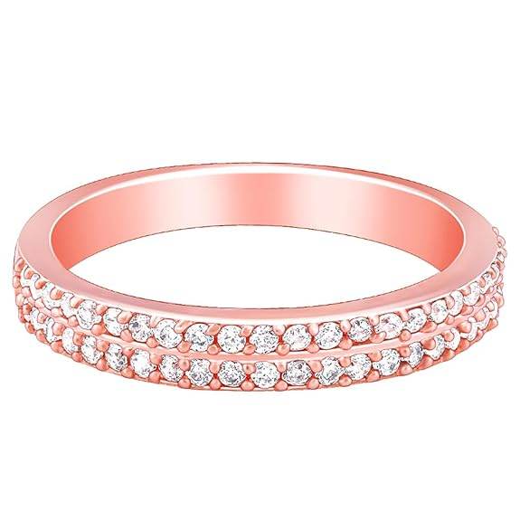925 Silver Rose Gold Slender Ring,Fixed Size, Indian - 12, US - 6 | Gifts for Women and Girls | - Rajputtrade