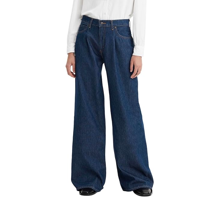 Women's Loose Jeans, Navy (Size 34) - Rajputtrade