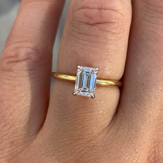 925 Sterling Silver Octagon Moissanite Solitaire Ring for Women | Engagement and Wedding Ring for Her | - Rajputtrade