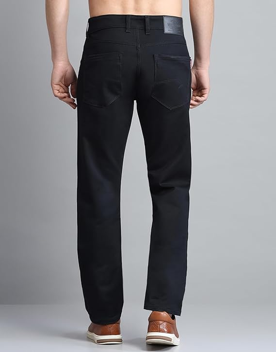 Monte Carlo Men's Regular Fit Jeans | Mid-Rise | Comfortable & Stylish | Cotton-Rich Denim for Men's Black - Rajputtrade