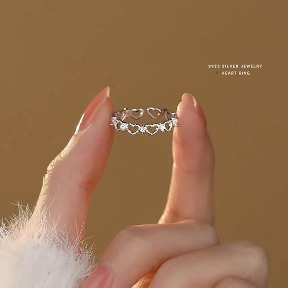 925 Sterling Silver Adjustable Rings For Women & Girls I Gift For Wife Girlfriend Sister I Finger Ring With Multiple Design Options - Rajputtrade