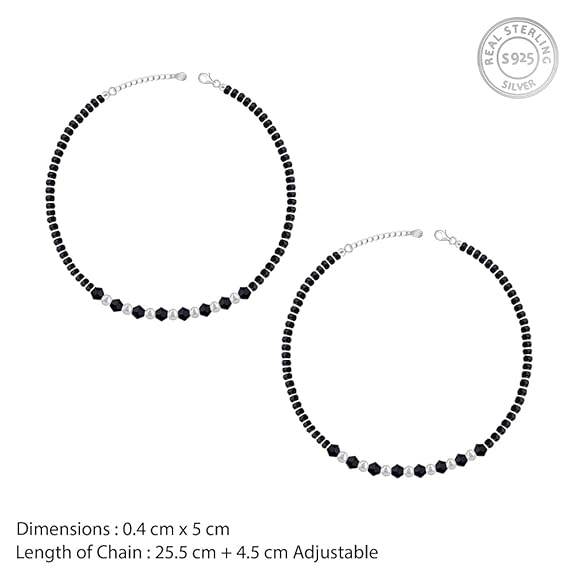925 Silver Barefoot Bling Anklet | Gifts for Women and Girls - Rajputtrade