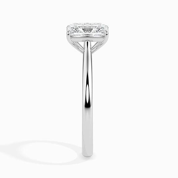925 Sterling Silver Octagon Moissanite Solitaire Ring for Women | Engagement and Wedding Ring for Her | - Rajputtrade