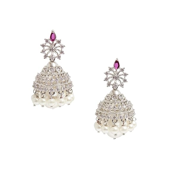 Silver Plated Brass Necklace Set For Womens Jewellery Set - Rajputtrade