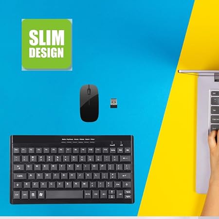 Techking 20 Years Warranty Wireless Keyboard and Mouse Combo for PC & Laptop - USB Nano Receiver, Slim and Ergonomic Design, Quiet Typing & Smooth Navigation Set - Rajputtrade