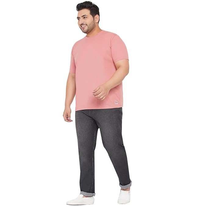 JOHN PRIDE Plus Size Men's Stretchable Mid-Rise Comfort Fit Clean Look Black Cotton Jeans for Men - Rajputtrade