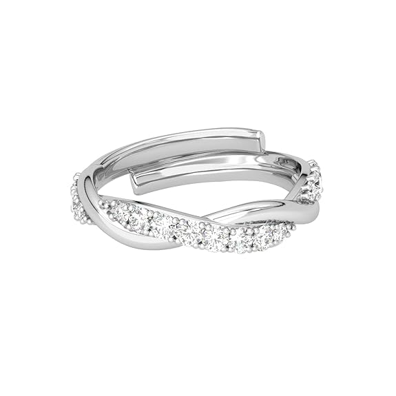 Pure 925 Sterling Silver Minimal Office wear Finger Ring with Adjustable Band | Gift for Women Girls Wife Girlfriend | Multiple Design Options - Rajputtrade