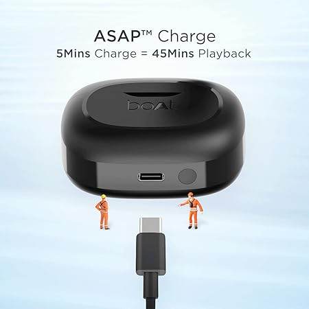 boAt Airdopes 393ANC True Wireless in Ear Earbuds with 32dB Hybrid ANC, Quad Mics with ENx™ Tech, 30 Hours Playback, Beast™ Mode,ASAP™ Charge,Ambient Mode,Bluetooth v5.2 IWP™,IPX5(Rogue Black) - Rajputtrade