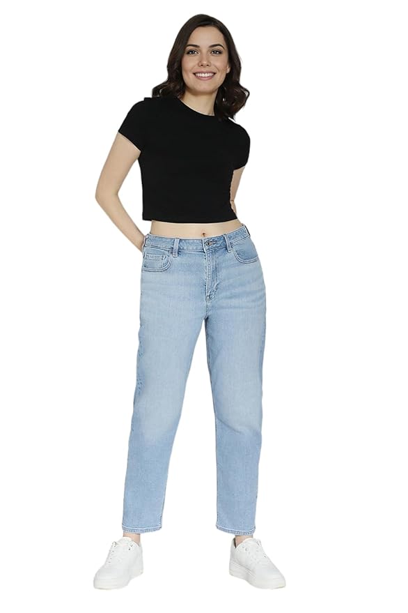American Eagle Women's Straight Jeans (Blue-32) - Rajputtrade