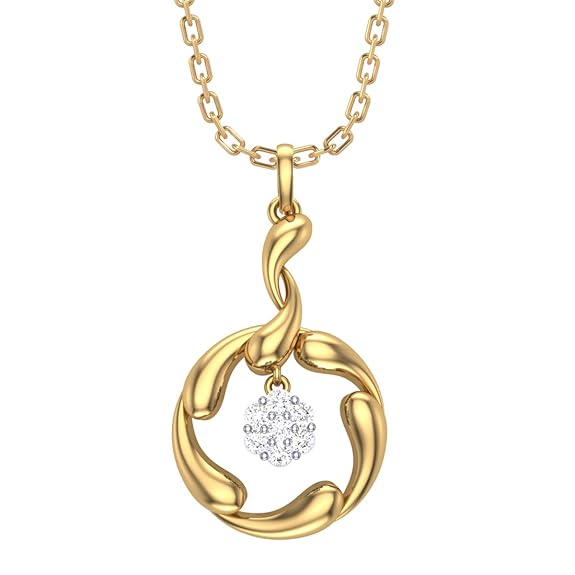Silvo 18K Gold Plated Sterling Silver Ava Pendant with Chain for Women - Rajputtrade