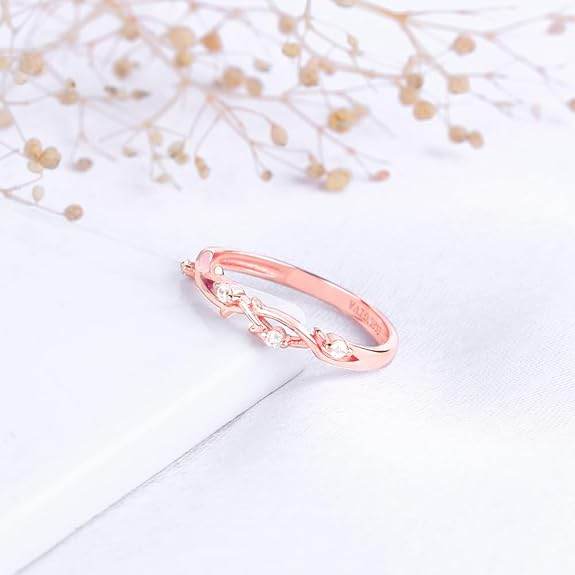 925 Silver Rose Gold Wreath Ring, Adjustable | Gifts for Girlfriend, Gifts for Women & Girls| - Rajputtrade
