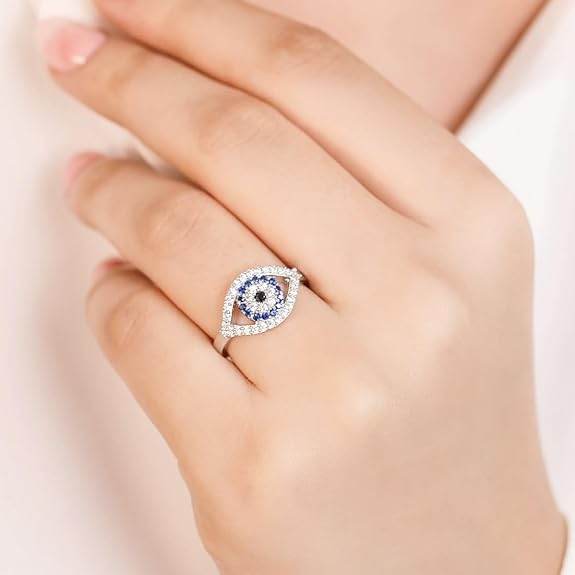 925 Sterling Silver Rhodium Plated Ring | Gift for Women and Girls | With Certificate of Authenticity and 925 Hallmark - Rajputtrade