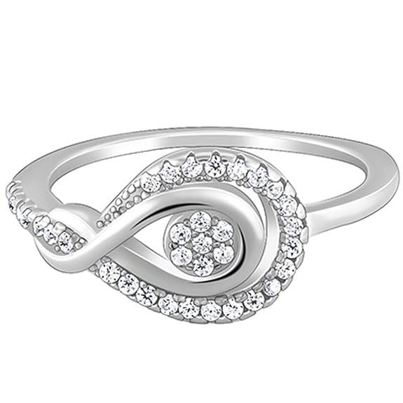 925 Silver Entwined Ring,Fixed Size,Indian - 11 | Gifts for Women and Girls | - Rajputtrade