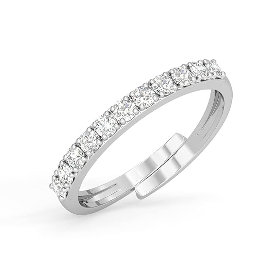 Pure 925 Sterling Silver Minimal Office wear Finger Ring with Adjustable Band | Gift for Women Girls Wife Girlfriend | Multiple Design Options - Rajputtrade