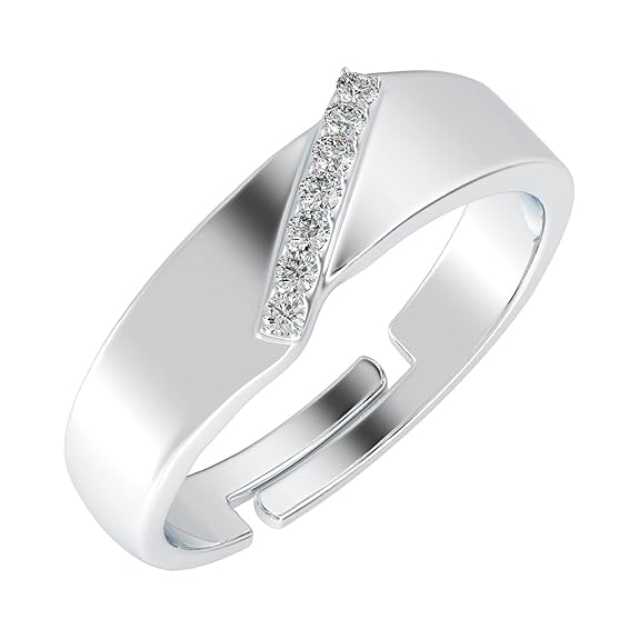 Pure Real 925 Sterling Silver Adjustable Ring Band | Multiple Design Options | Gift for Women and Girls - Rajputtrade