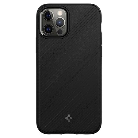 Spigen Mag Armor Back Cover Case Compatible with iPhone 12 Pro/12 (TPU | Matte Black)