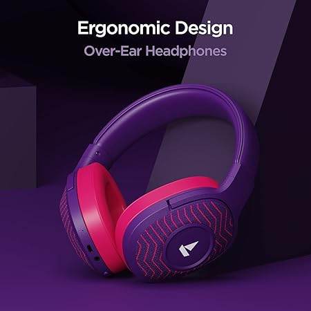 boAt Rockerz 550 Sunburn Edition with 50MM Drivers, 20 Hours Playback, Physical Noise Isolation, Wireless Headphone (Techno Purple) - Rajputtrade