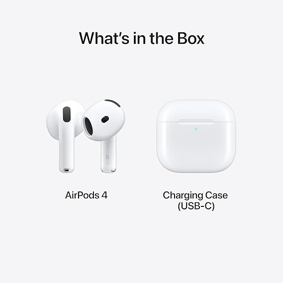 AirPods 4 Wireless Earbuds | Up to 30 Hours of Battery Life, USB-C Charging Case (White) - Rajputtrade