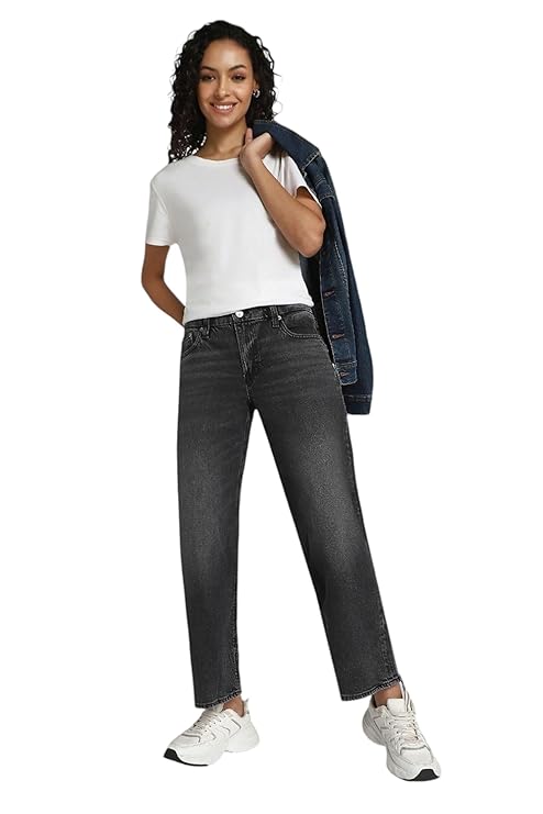 Women's Regular Jeans, Grey (Size 30) - Rajputtrade