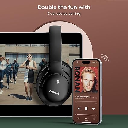 Noise Airwave Max 4 Wireless Over-Ear Headphones with 70H Playtime, ENC, 40mm Driver (Black) - Rajputtrade