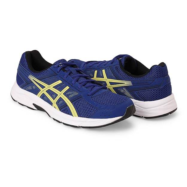 ASICS Men's Gel-Contend 4B+ Running Shoes (Blue, Yellow) - Rajputtrade