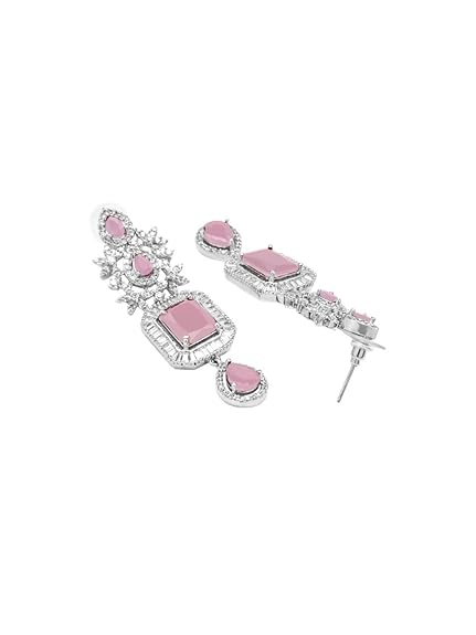 Rose Gold Plated Handcrafted Artificial Jewelry Set- Earrings For Women and Girls - Rajputtrade