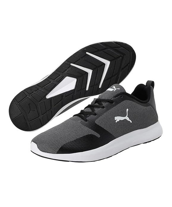 Puma Men Synthetic Sneaker Shoes (Black-Silver) - Rajputtrade